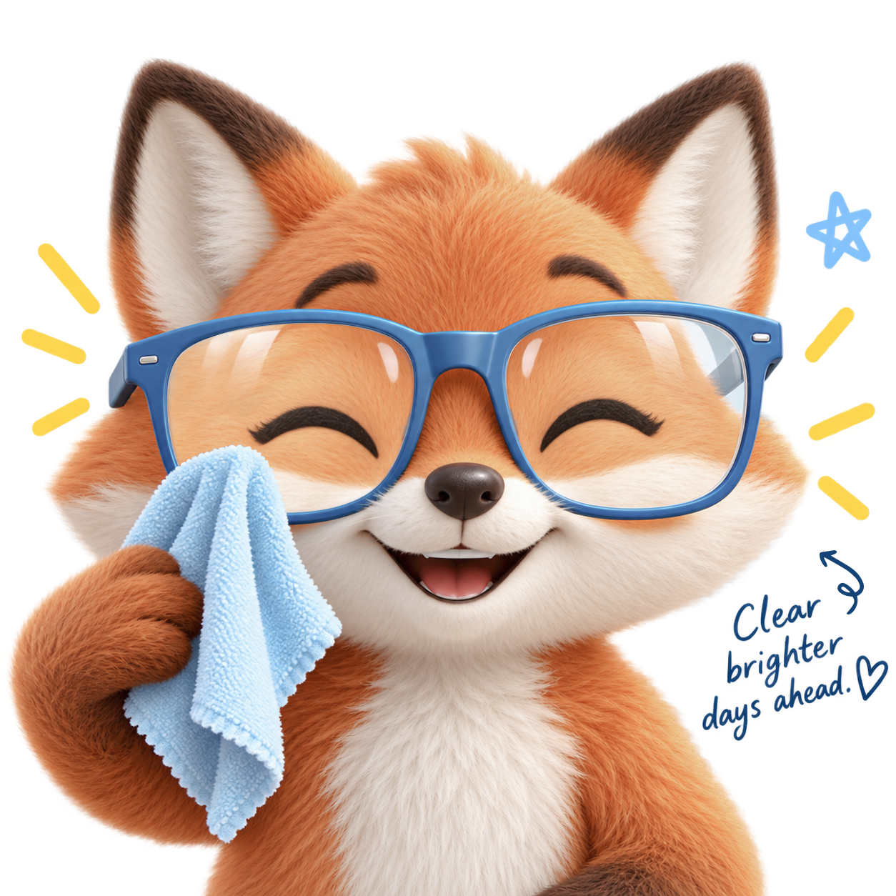 Buddy wiping glasses