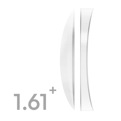 Sunglasses with clear lenses and slim metal frame, side view.