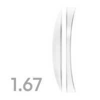 High-index eyeglass lens blank, clear
