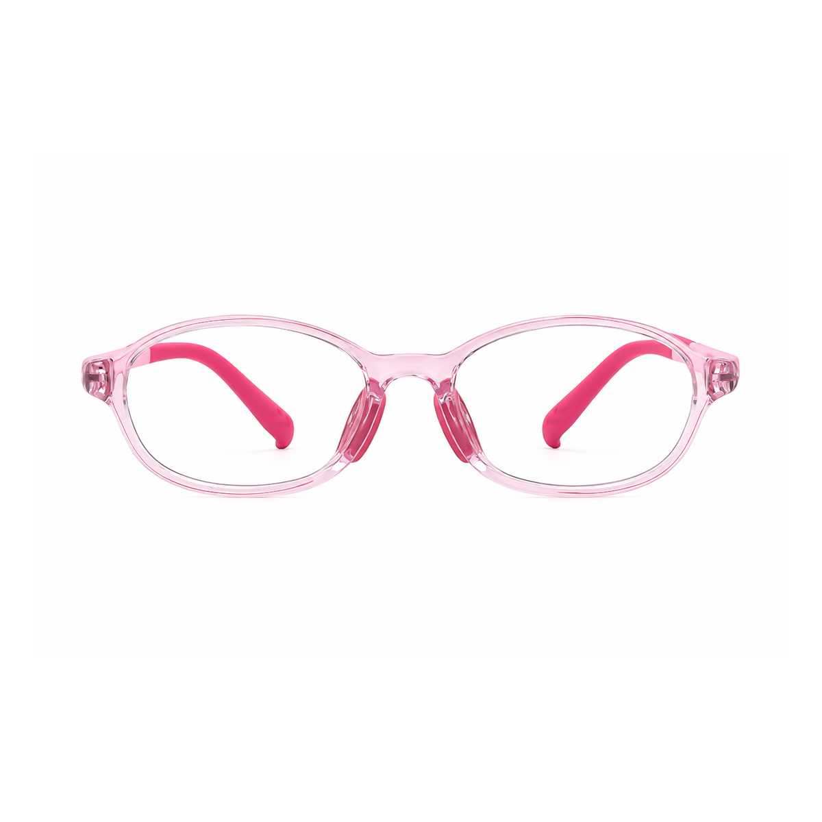 Avery kids prescription glasses in Pink, front view