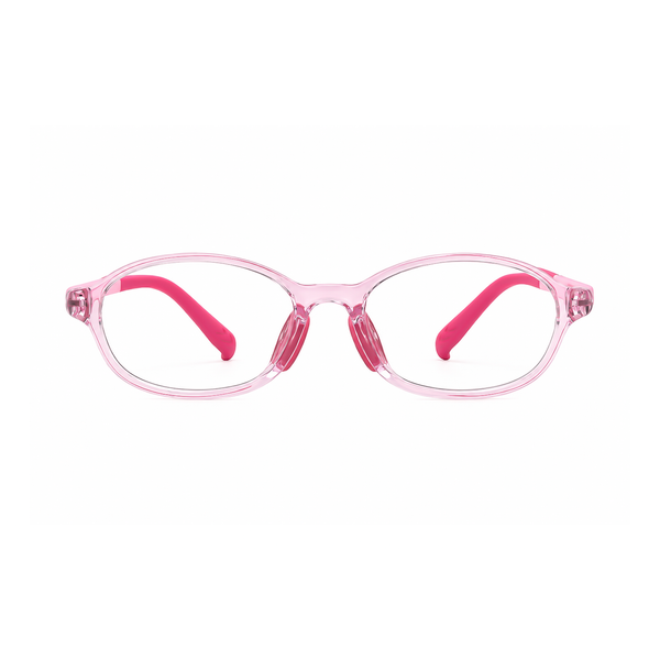 Avery kids prescription glasses in Pink, front view