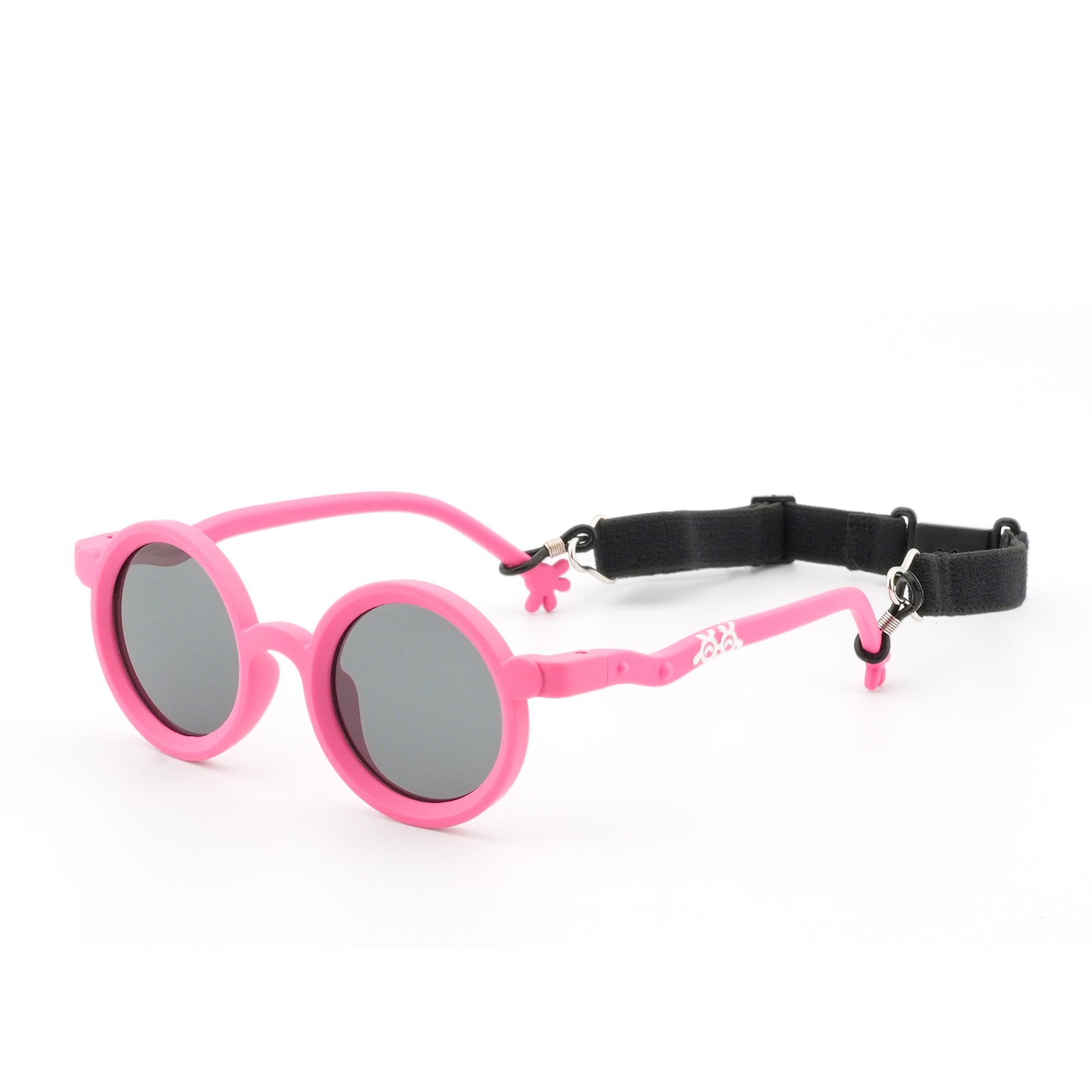 Zest kids sunglasses in Hot Pink, front product view on white