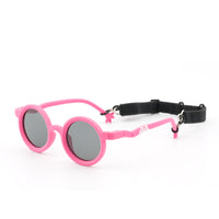 Zest kids sunglasses in Hot Pink, front product view on white
