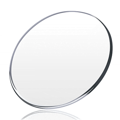 Standard Coatings round lid with gray outer rim and smooth white surface