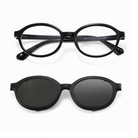 Skipper (2-in-1) Black kids magnetic clip-on prescription sunglasses