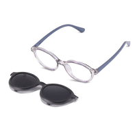 Skipper (2-in-1) Gray kids magnetic clip-on prescription sunglasses