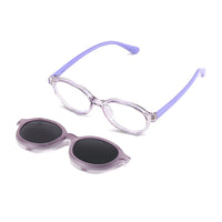 Skipper (2-in-1) Purple kids magnetic clip-on prescription sunglasses