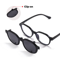 Rocket (2-in-1) Black kids magnetic clip-on prescription sunglasses