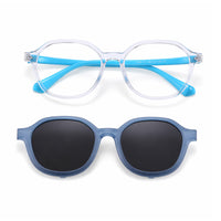 Rocket (2-in-1) White kids magnetic clip-on prescription sunglasses