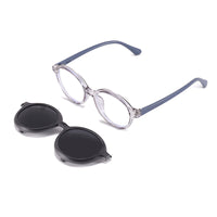 Racer (2-in-1) Gray kids magnetic clip-on prescription sunglasses