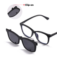 Tempo (2-in-1) Black kids magnetic clip-on prescription sunglasses