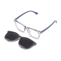 Tempo (2-in-1) Gray kids magnetic clip-on prescription sunglasses