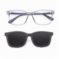 Tempo (2-in-1) Gray kids magnetic clip-on prescription sunglasses