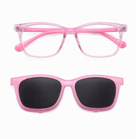 Tempo (2-in-1) Pink kids magnetic clip-on prescription sunglasses