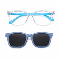Tempo (2-in-1) White kids magnetic clip-on prescription sunglasses