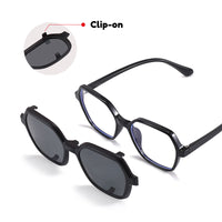 Bolt (2-in-1) Black kids magnetic clip-on prescription sunglasses