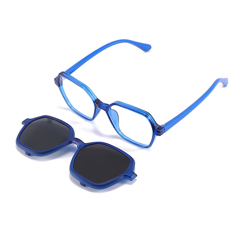 Bolt (2-in-1) Blue kids magnetic clip-on prescription sunglasses