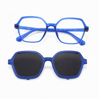 Bolt (2-in-1) Blue kids magnetic clip-on prescription sunglasses