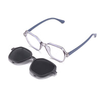 Bolt (2-in-1) Gray kids magnetic clip-on prescription sunglasses