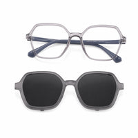 Bolt (2-in-1) Gray kids magnetic clip-on prescription sunglasses