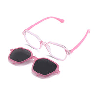Bolt (2-in-1) Pink kids magnetic clip-on prescription sunglasses