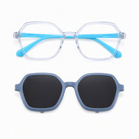 Bolt (2-in-1) White kids magnetic clip-on prescription sunglasses
