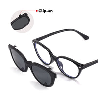 Chase (2-in-1) Black kids magnetic clip-on prescription sunglasses