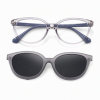 Chase (2-in-1) Gray kids magnetic clip-on prescription sunglasses