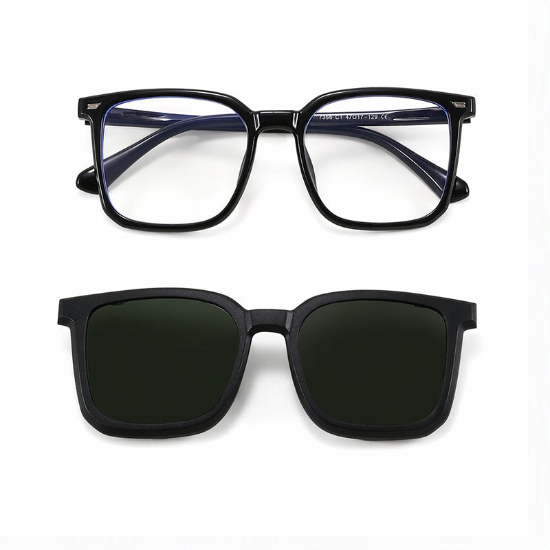 Ryder (2-in-1) Black kids magnetic clip-on prescription sunglasses
