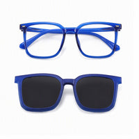 Ryder (2-in-1) Blue kids magnetic clip-on prescription sunglasses