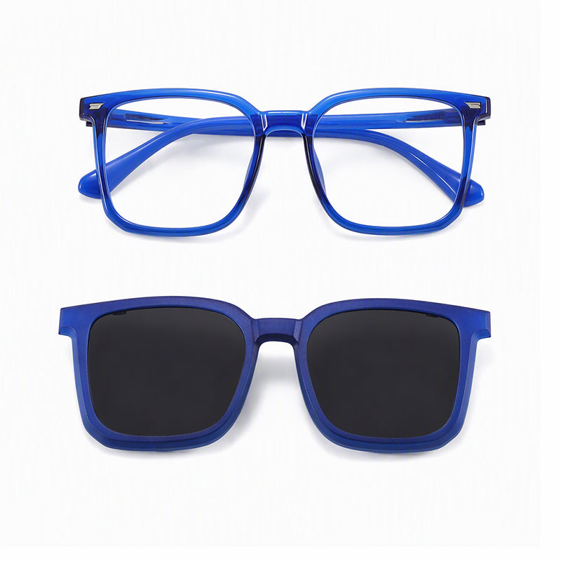 Ryder (2-in-1) Blue kids magnetic clip-on prescription sunglasses