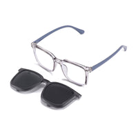 Ryder (2-in-1) Gray kids magnetic clip-on prescription sunglasses