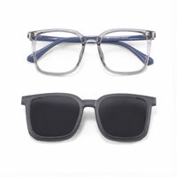Ryder (2-in-1) Gray kids magnetic clip-on prescription sunglasses