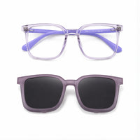 Ryder (2-in-1) Purple kids magnetic clip-on prescription sunglasses