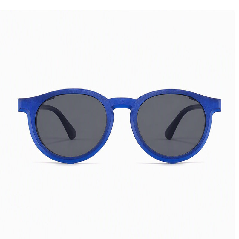 Finn (2-in-1) Blue kids magnetic clip-on prescription sunglasses