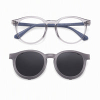 Finn (2-in-1) Gray kids magnetic clip-on prescription sunglasses
