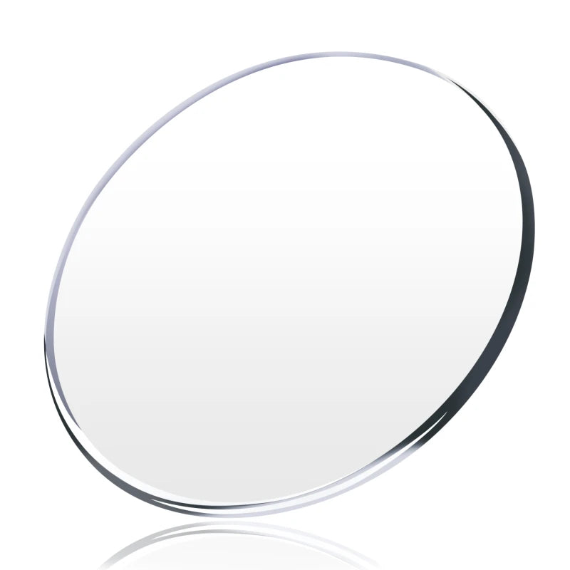Clear round disc with dark rim