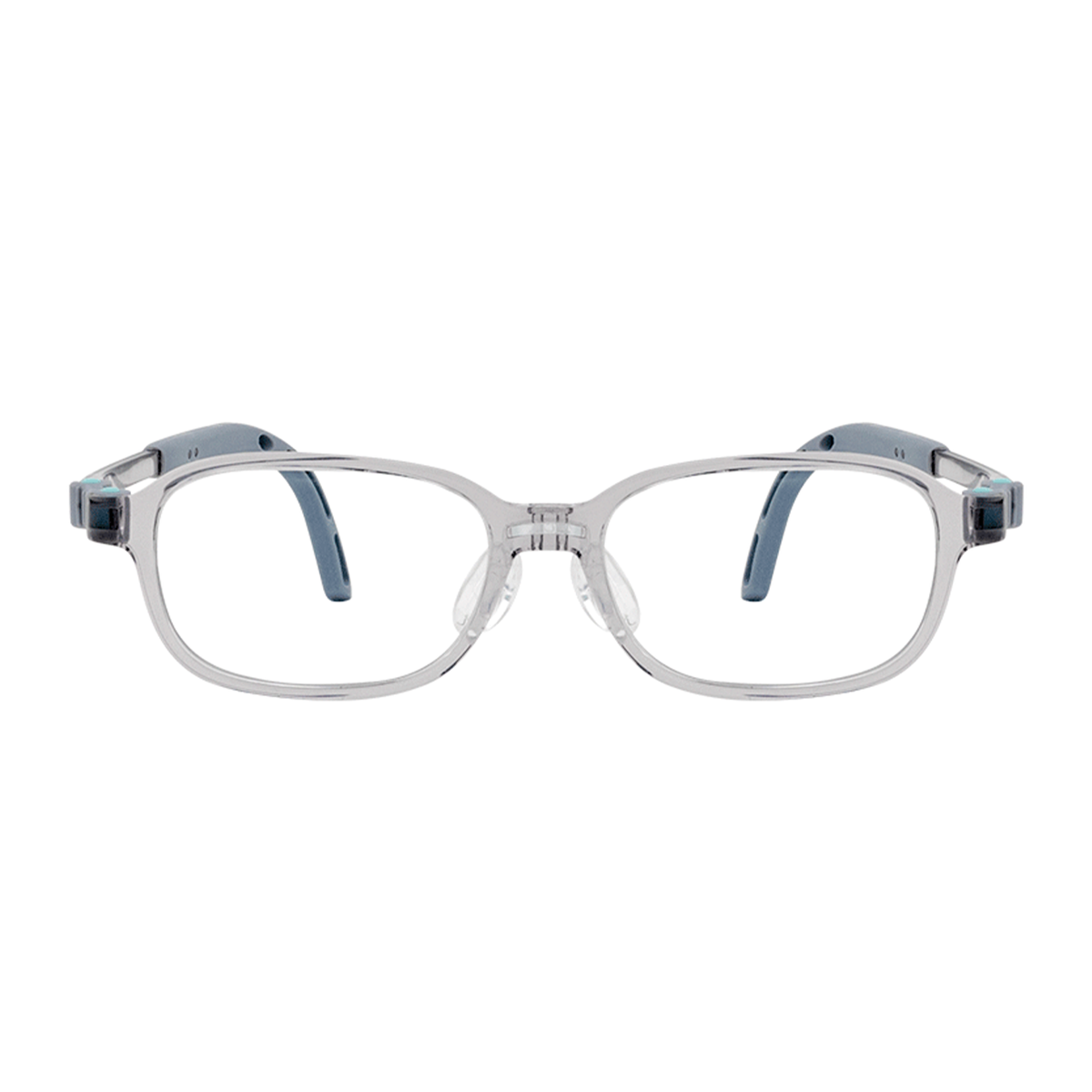 Eli kids prescription glasses in Grey, front view