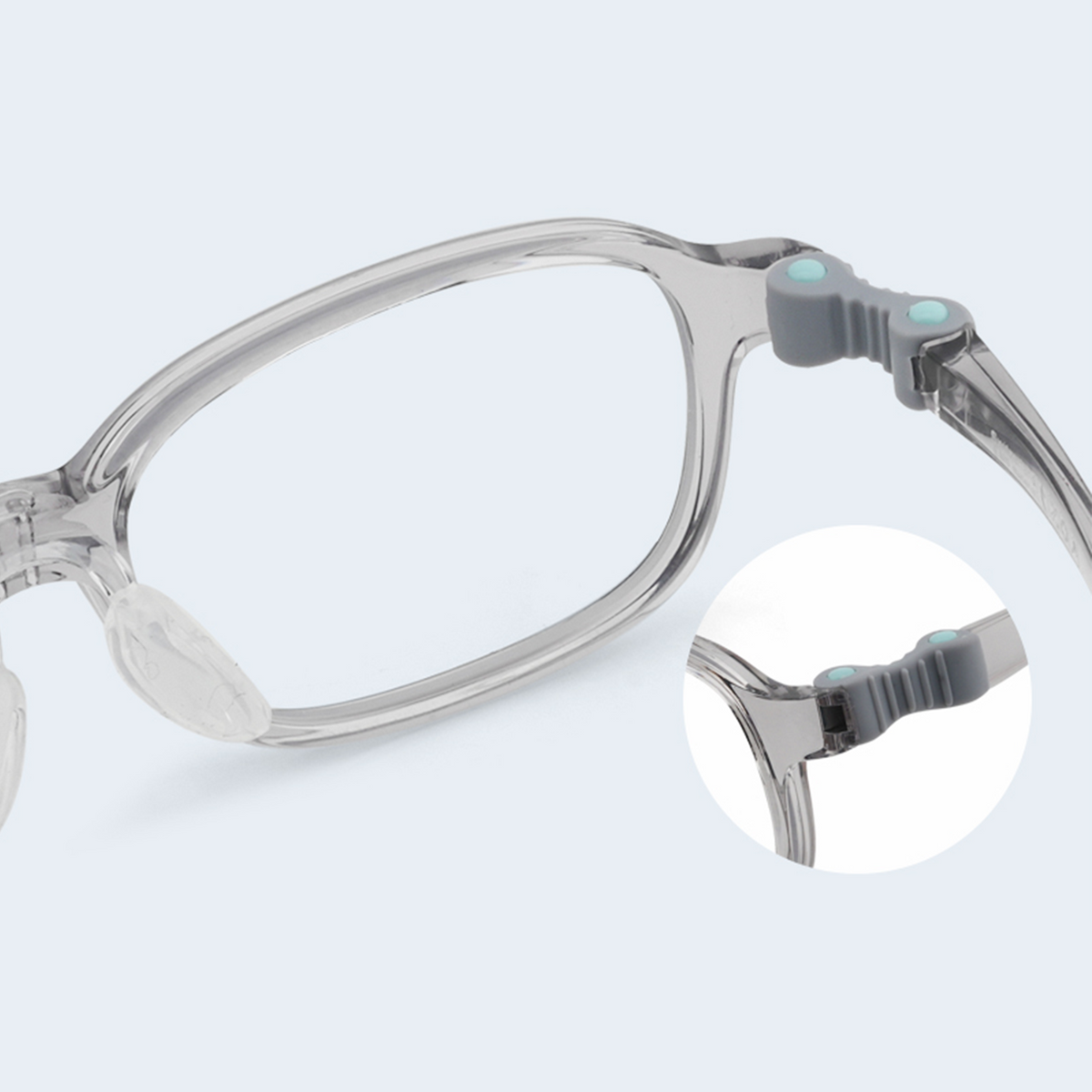 Eli kids prescription glasses in Grey, product view 4