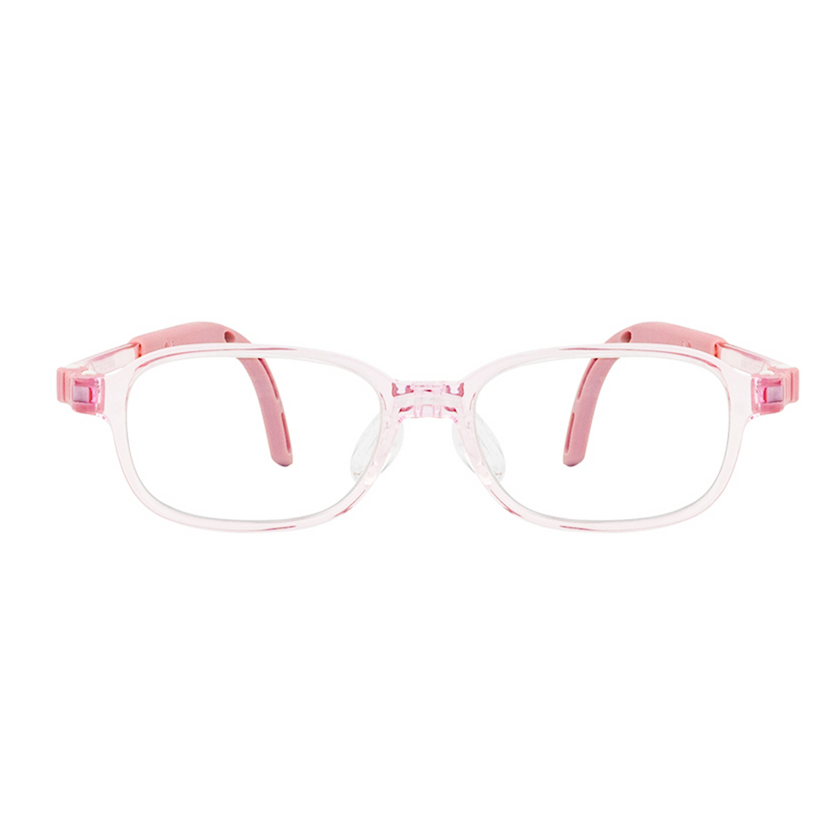 Eli kids prescription glasses in Pink, front view