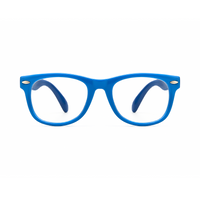 Theo kids prescription glasses in Blue, front view