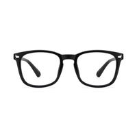 Nico kids prescription glasses in Glossy Black, front view