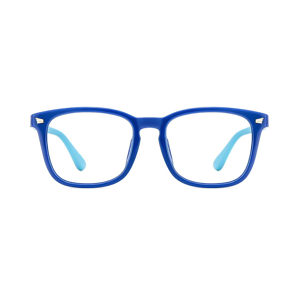 Nico kids prescription glasses in Blue, front view