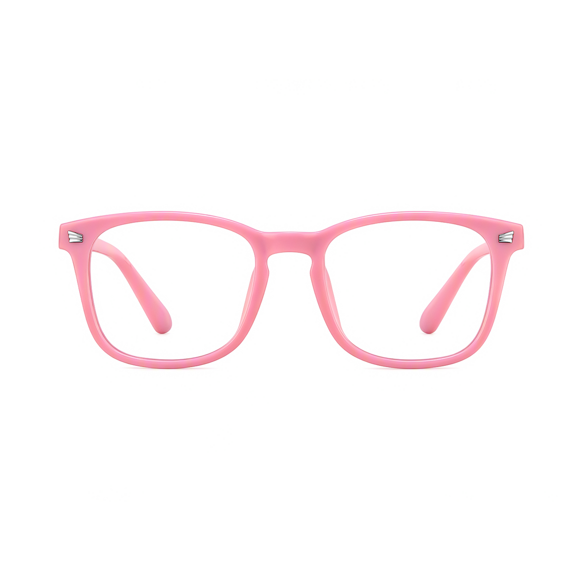 Nico kids prescription glasses in Pink, front view