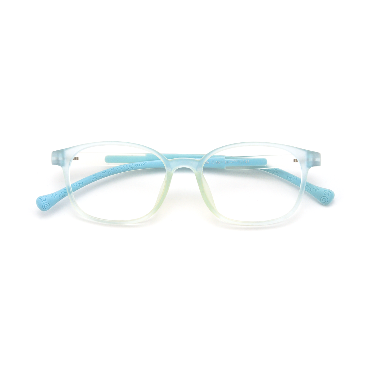 Rowan kids prescription glasses in Blue, front view