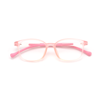 Rowan kids prescription glasses in Pink, front view