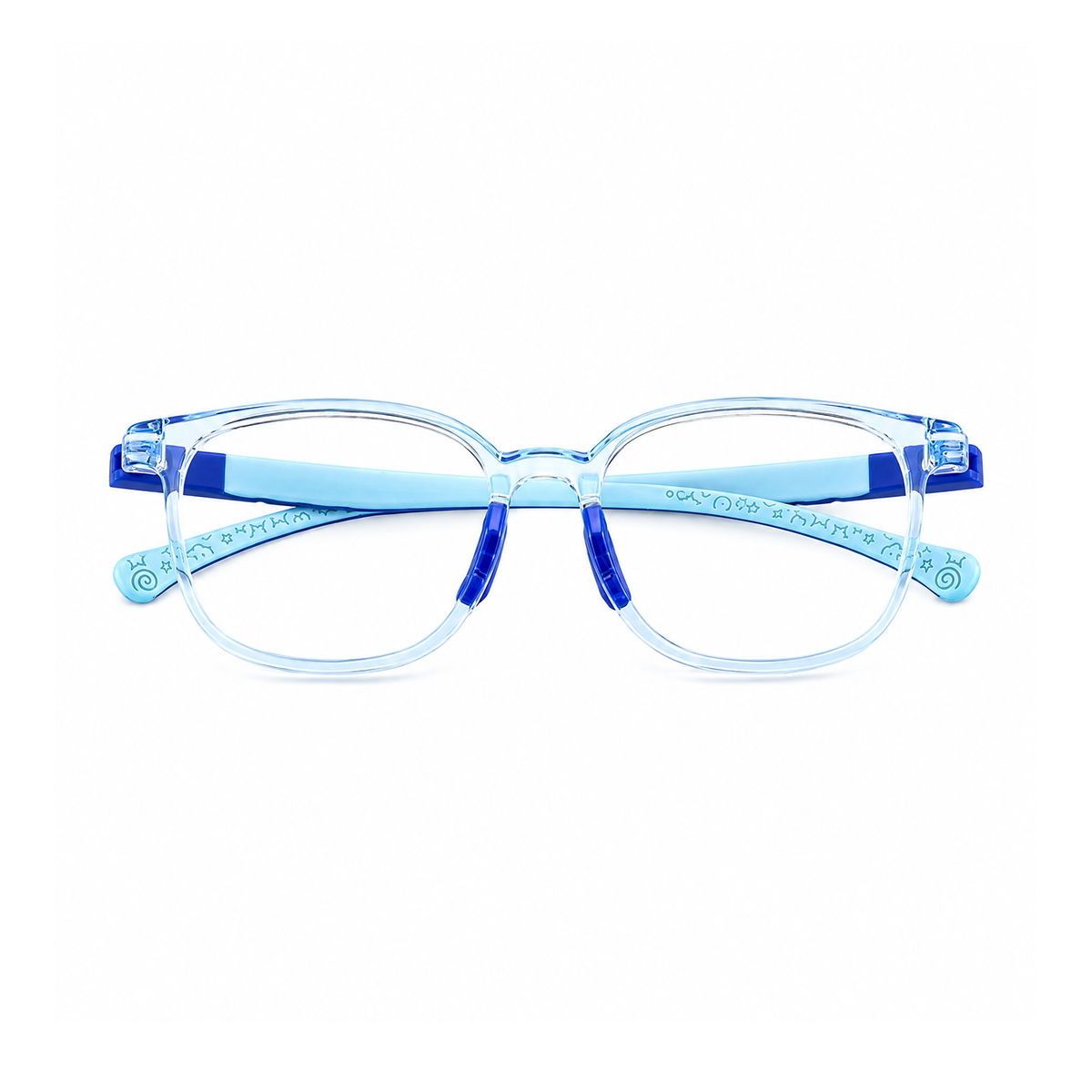 Jude kids prescription glasses in Blue, front view