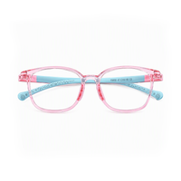 Jude kids prescription glasses in Pink, front view