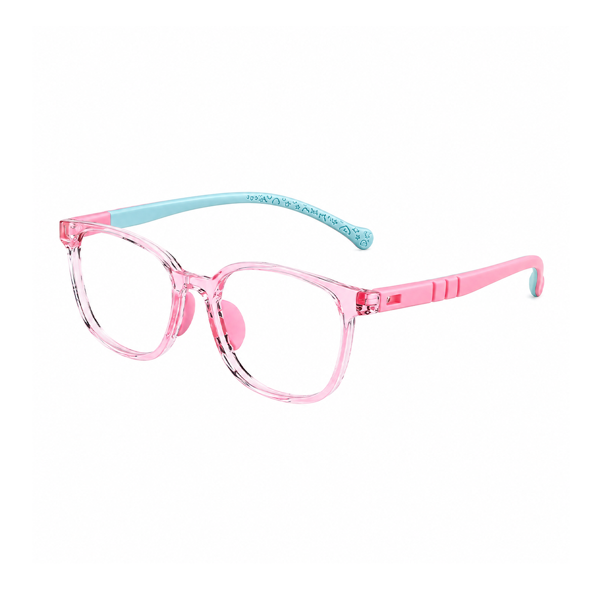 Jude kids prescription glasses in Pink, product view 2