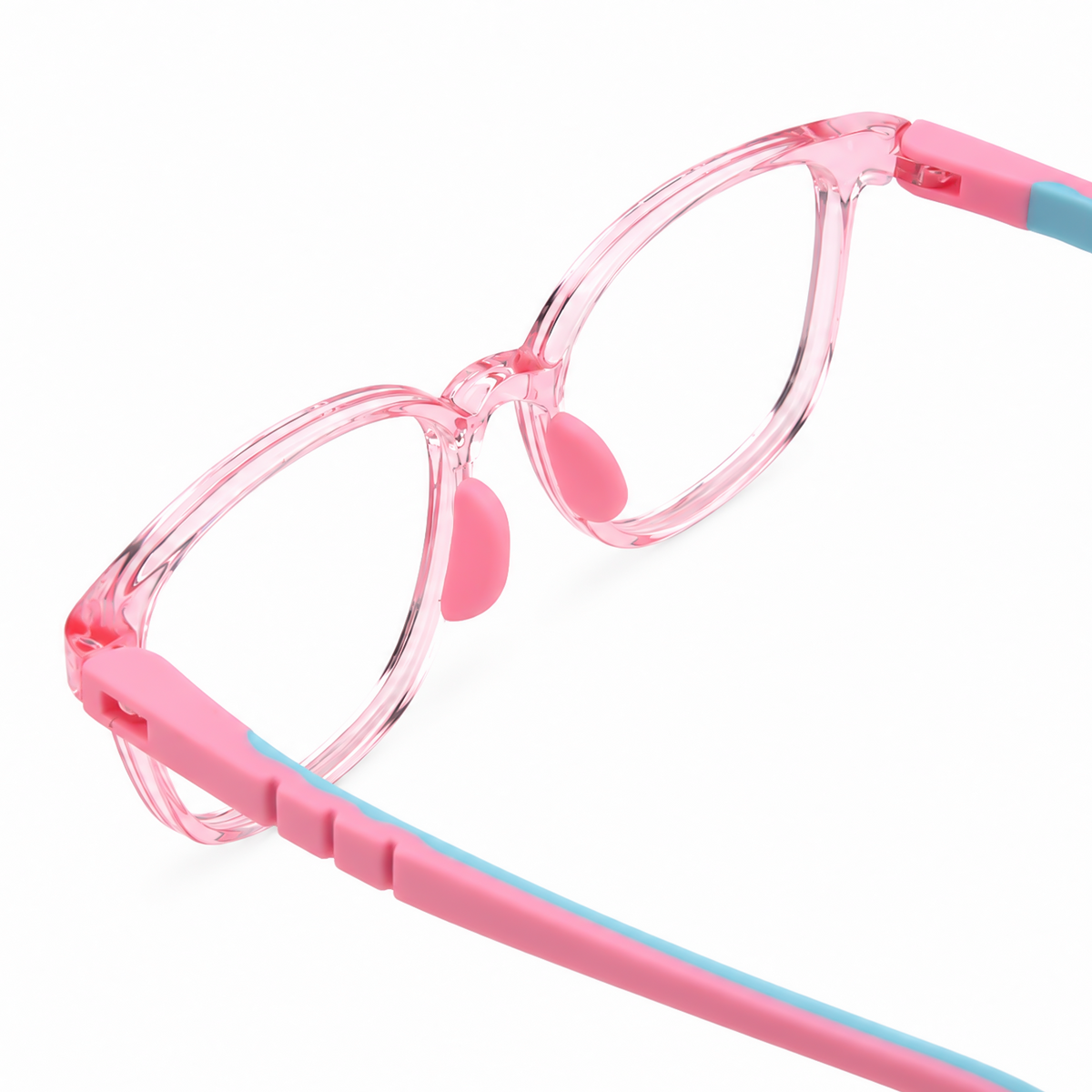 Jude kids prescription glasses in Pink, product view 6
